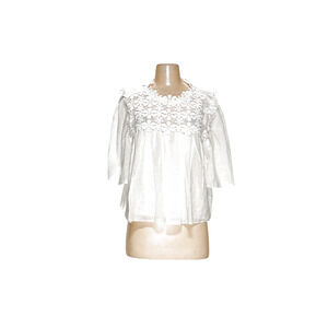 7 all Mankind White Cotton Blouse (Size M)